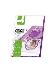 Bolsa de plastificar q connect 303 x 216 mm 125 mc din a4 a caja de 100 unidades