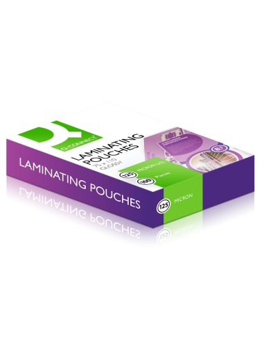 Bolsa de plastificar q connect 110 x 75 mm 125 mc carnet de identidad caja de 100 unidades
