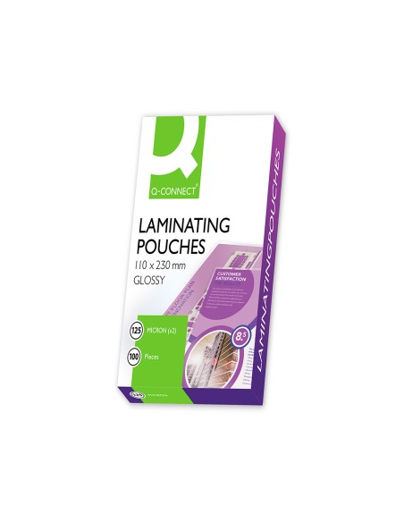Bolsa de plastificar q connect 110 x 230 mm 125 mc carnet de conducir caja de 100 unidades Bolsa de plastificar q connect 110 x 230 mm 125 mc carnet de conducir caja de 100 unidades