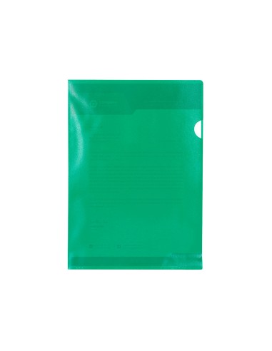 Carpeta dossier unero plastico q connect din a4 120 micras verde caja de 100 unidades