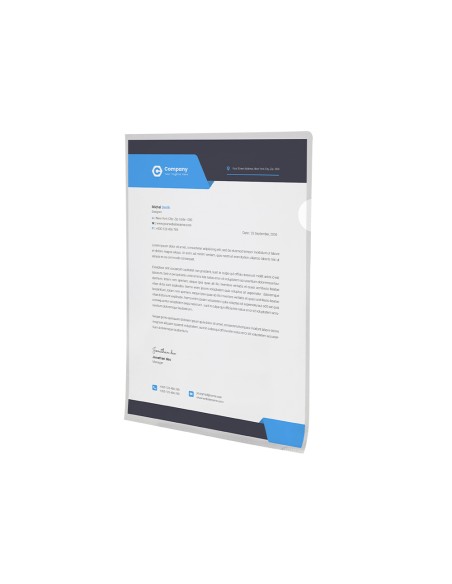 Carpeta dossier unero plastico q connect din a4 120 micras transparente caja de 100 unidades