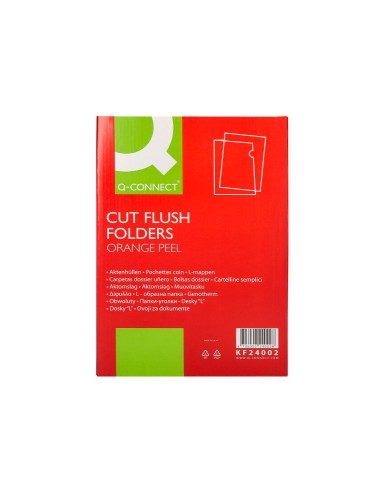 Carpeta dossier unero plastico q connect din a4 120 micras transparente caja de 100 unidades