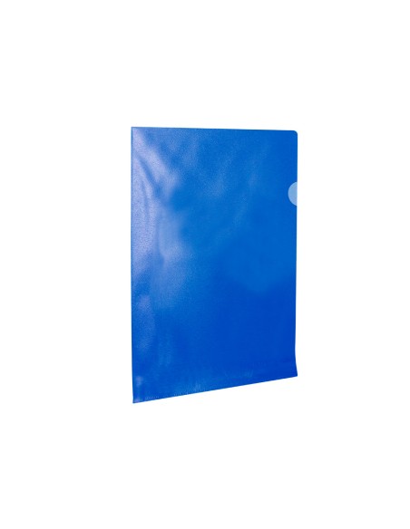 Carpeta dossier unero plastico q connect din a4 120 micras azul caja de 100 unidades