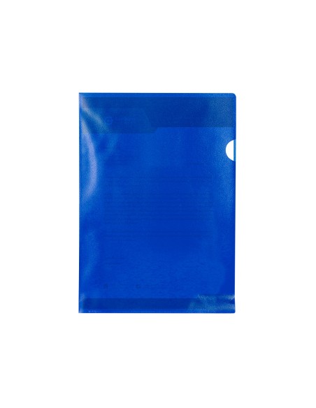 Carpeta dossier unero plastico q connect din a4 120 micras azul caja de 100 unidades