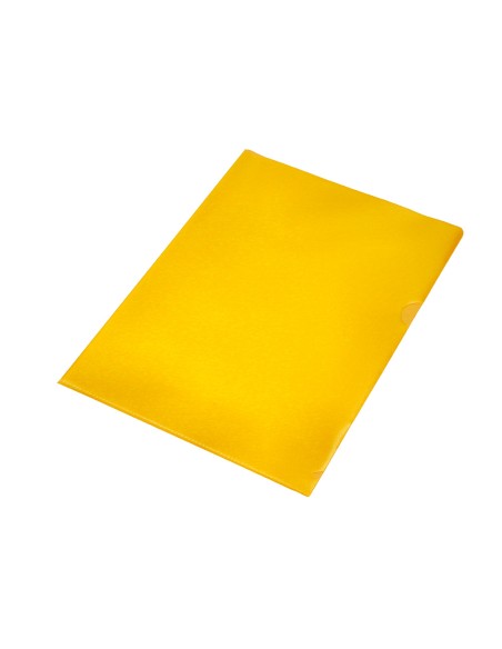 Carpeta dossier unero plastico q connect din a4 120 micras amarilla caja de 100 unidades