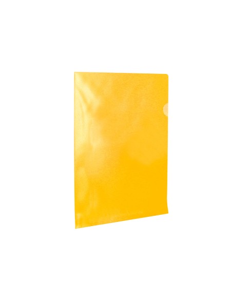 Carpeta dossier unero plastico q connect din a4 120 micras amarilla caja de 100 unidades