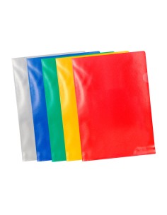Carpeta dossier unero plastico q connect din a4 120 micras colores surtidos caja de 100 unidades