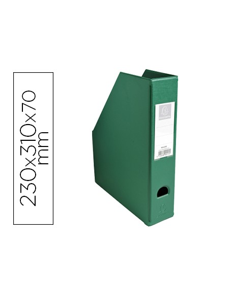 Revistero exacompta pvc lomo 70 mm color verde 230x310x70 mm