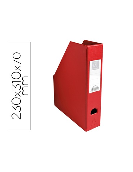Revistero exacompta pvc lomo 70 mm color rojo 230x310x70 mm