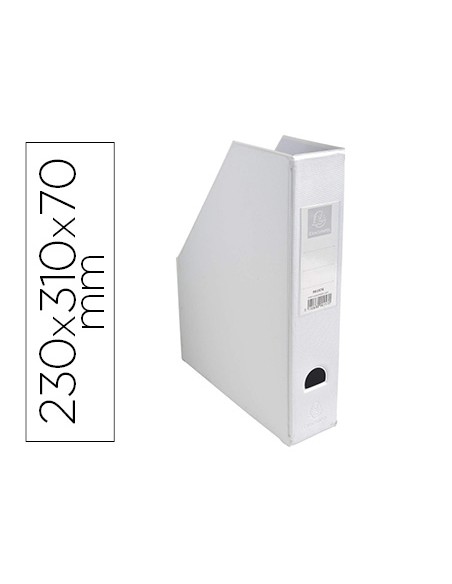 Revistero exacompta pvc lomo 70 mm color blanco 230x310x70 mm