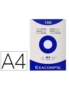 Cartulina exacompta din a4 blanca 205 gr paquete de 100 unidades