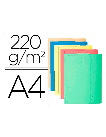 Subcarpeta cartulina con bolsa exacompta din a4 colores surtidos 210 gr