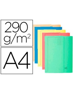 Subcarpeta cartulina con bolsa exacompta din a4 colores surtidos 290 gr