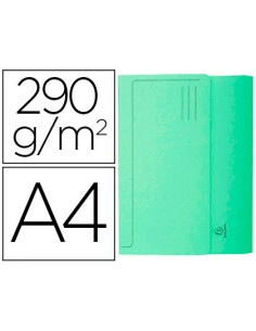 Subcarpeta cartulina con bolsa exacompta din a4 verde 290 gr