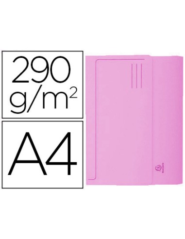 Subcarpeta cartulina con bolsa exacompta din a4 rosa 290 gr