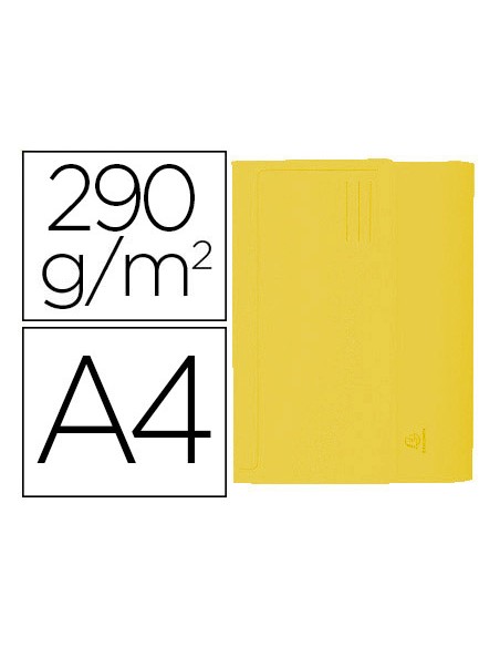 Subcarpeta cartulina con bolsa exacompta din a4 amarillo 290 gr