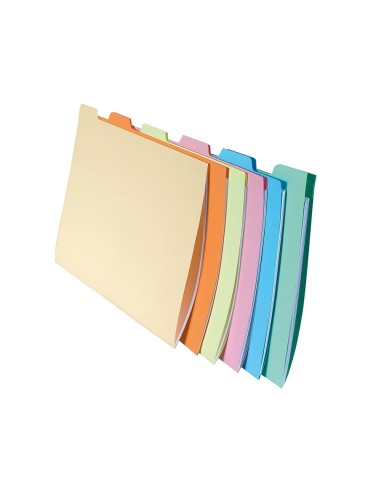Subcarpeta cartulina exacompta din a4 apaisada pestana lateral 6 colores surtidos