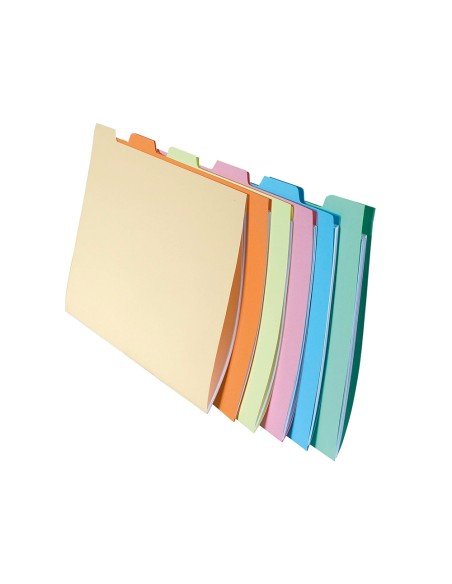 Subcarpeta cartulina exacompta din a4 apaisada pestana lateral 6 colores surtidos