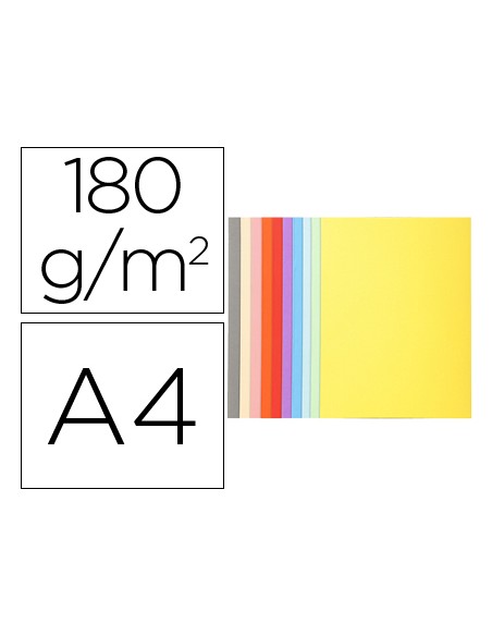 Subcarpeta cartulina reciclada exacompta din a4 10 colores surtidos 170 gr