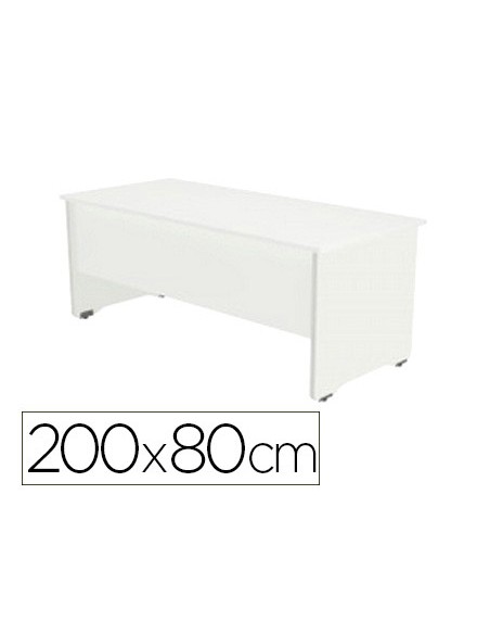 Mesa oficina rocada serie work 200x80 cm acabado aw04 blanco blanco Mesa oficina rocada serie work 200x80 cm acabado aw04 blanco blanco