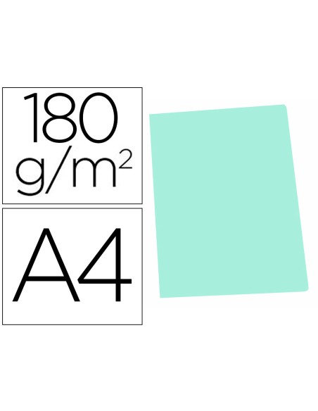 Subcarpeta cartulina gio din a4 verde pastel 180 g m2