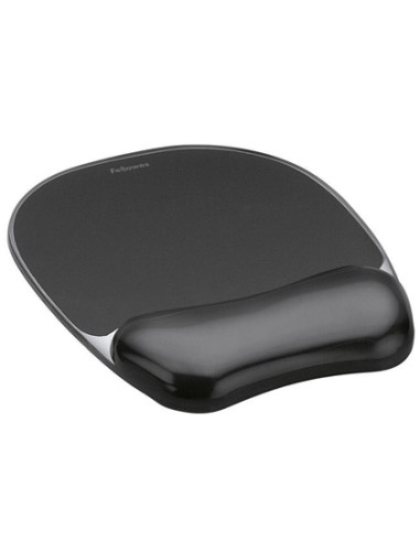 Alfombrilla para raton fellowes negra con reposamuneca de gel