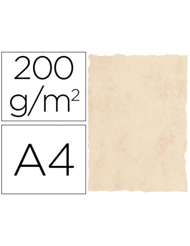 Papel pergamino din a4 200 gr color marmol beige paquete de 25 hojas