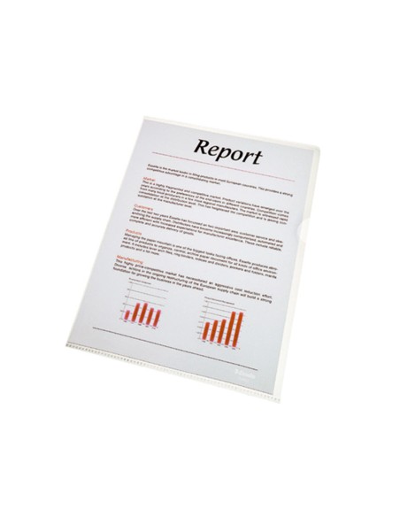 Carpeta esselte dossier unero plastico folio transparente 110 micras