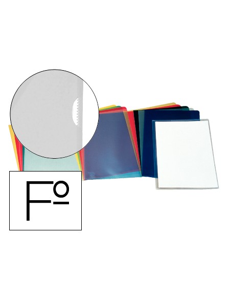 Carpeta esselte dossier unero plastico folio transparente 110 micras