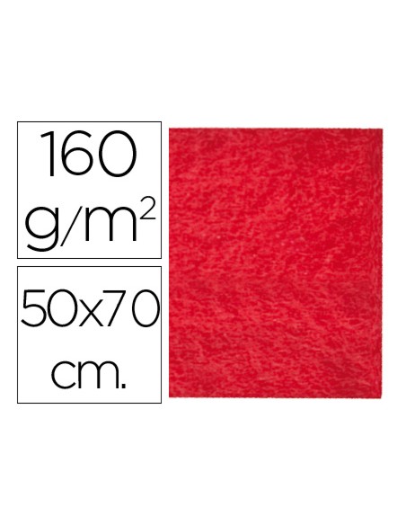 Fieltro liderpapel 50x70cm rojo 160g m2