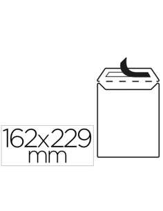 Sobre liderpapel bolsa n 16 blanco c5 162x229 mm tira de silicona paquete de 25 unidades