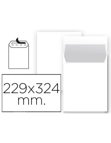 Sobre liderpapel bolsa n 8 blanco din 229x324 mm tira de silicona paquete de 25 unidades