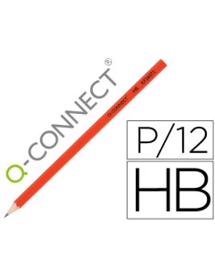Lapices de grafito q connect hexagonal sin goma n2 hb