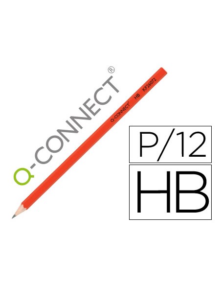 Lapices de grafito q connect hexagonal sin goma n2 hb