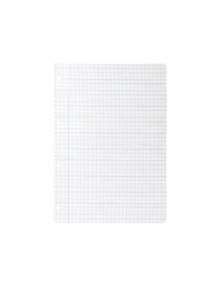 Recambio liderpapel a4 pautaguia 100 hojas 75 g m2 cuadriculado pautado 25 mm con margen 4 taladros