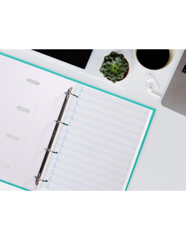 Recambio liderpapel a4 pautaguia 100 hojas 75 g cuadriculado pautado 5 mm con margen 4 taladros
