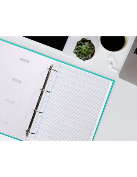 Recambio liderpapel a4 pautaguia 100 hojas 75 g cuadriculado pautado 5 mm con margen 4 taladros
