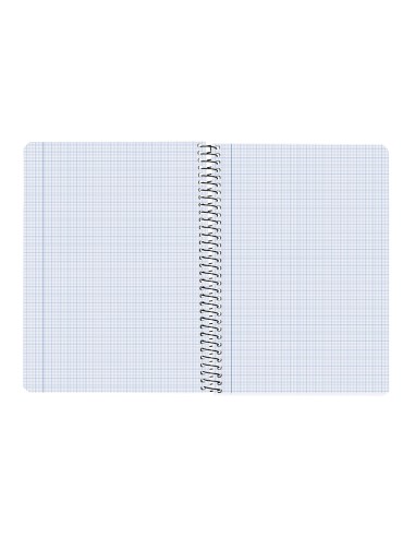 Cuaderno espiral liderpapel cuarto pautaguia tapa blanda 40h 75 gr cuadro pautado 25mmcon margen colores surtidos
