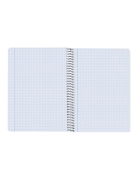 Cuaderno espiral liderpapel cuarto pautaguia tapa blanda 40h 75 gr cuadro pautado 25mmcon margen colores surtidos