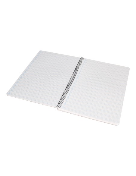 Cuaderno espiral liderpapel folio pautaguia tapa dura 80h 75 gr cuadro pautado 4mmcon margen colores surtidos