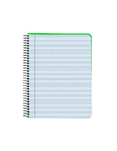 Cuaderno espiral liderpapel folio pautaguia tapa dura 80h 75 gr cuadro pautado 3 mmcon margen colores surtidos
