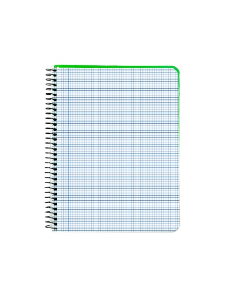 Cuaderno espiral liderpapel folio pautaguia tapa dura 80h 75 gr cuadro pautado 3 mmcon margen colores surtidos