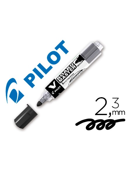 Rotulador pilot v board master para pizarra blanca negro tinta liquida trazo 23mm