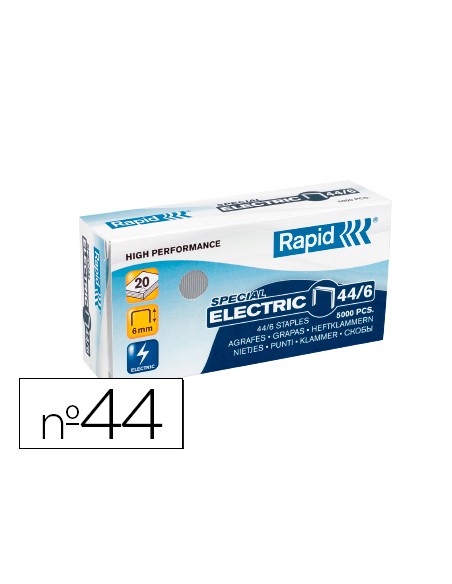 Grapas rapid nº 44 6 galvanizada caja de 5000 unidades