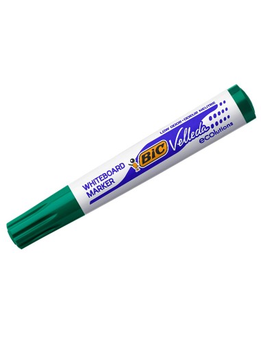Rotulador bic velleda para pizarra verde punta redonda 13 mm