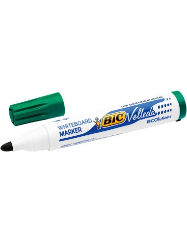 Rotulador bic velleda para pizarra verde punta redonda 13 mm