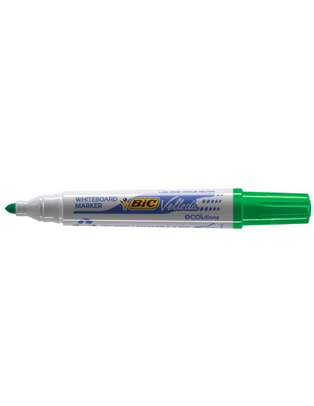 Rotulador bic velleda para pizarra verde punta redonda 13 mm