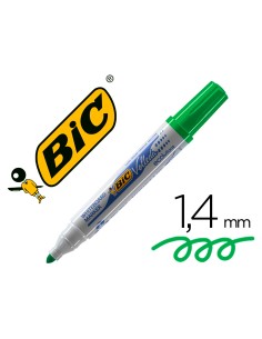 Rotulador bic velleda para pizarra verde punta redonda 13 mm
