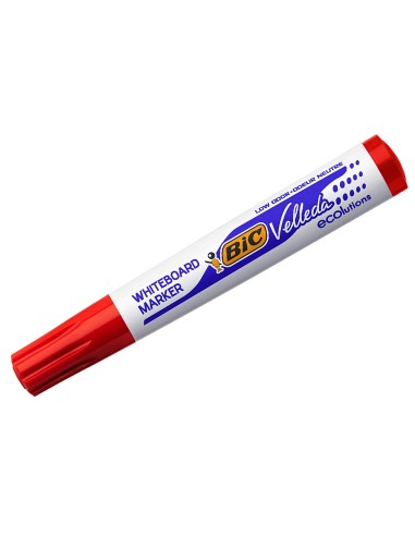 Rotulador bic velleda para pizarra rojo punta redonda 13 mm