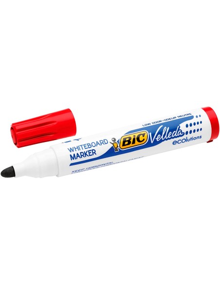 Rotulador bic velleda para pizarra rojo punta redonda 13 mm